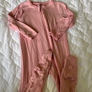 Kyte BABY 12-18 M Pink Footed Zippered One-Piece Pajama